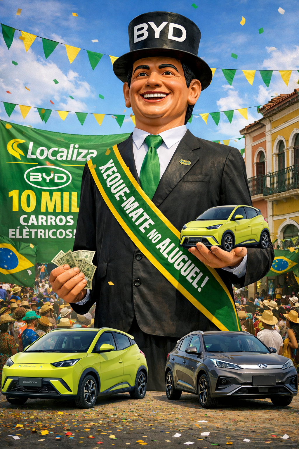Xeque-Mate no Aluguel: BYD fecha venda histórica de 10 mil carros para a Localiza e inunda as ruas com o "Novo Luxo" elétrico.
