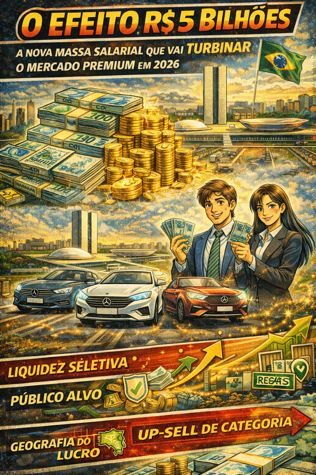 O Efeito R$ 5 Bilhões: A Nova Massa Salarial que vai Turbinar o Mercado Premium em 2026.
