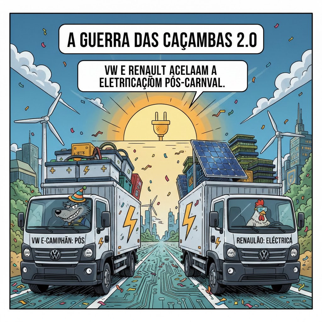A Guerra das Caçambas 2.0: VW e Renault aceleram a eletrificação pós-Carnaval.